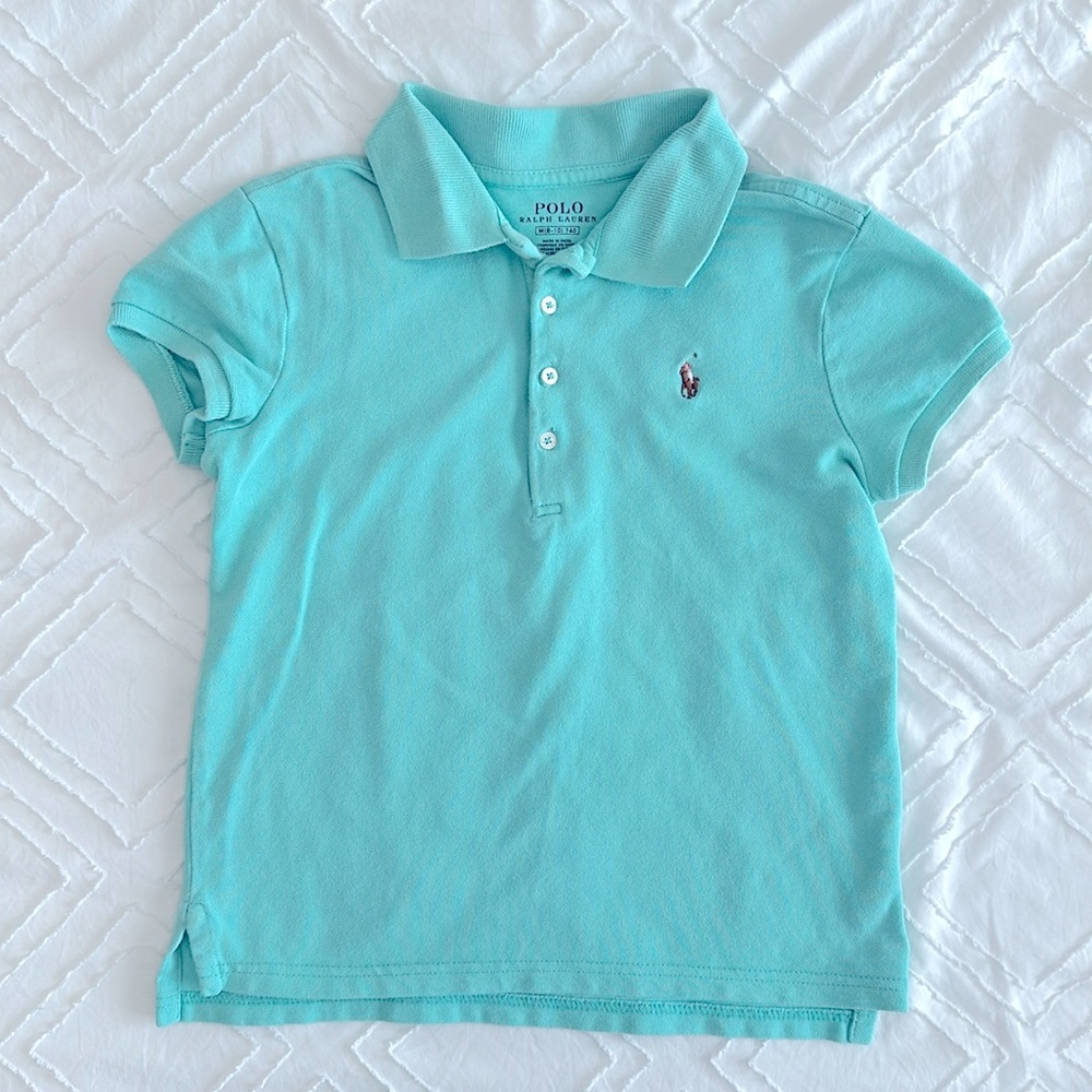 POLO Ralph Lauren - Polo Shirt - Aqua Blue - M (8-10)